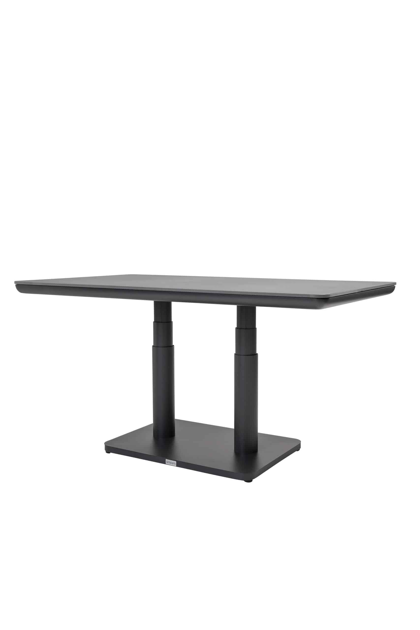 qopps ramin up down tuintafel 140 x 80 cm met sinterstone blad