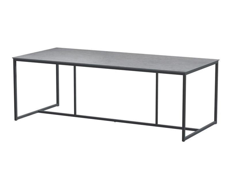 Quatro tafelframe Antracite met HPL tafelblad Light Grey 220 x 95 cm 4SO - 4so