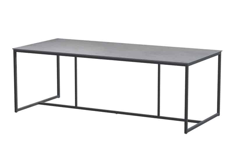 quatro tafelframe antracite met hpl tafelblad light grey 220 x 95 cm 4so 4so