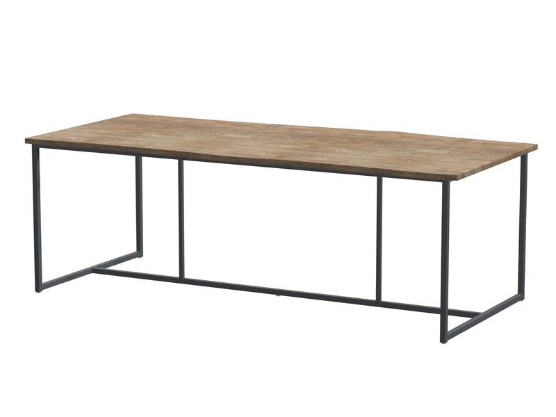 Quatro tafelframe Antracite met tafelblad Robusto Teak 220 x 95 cm 4SO - 4so