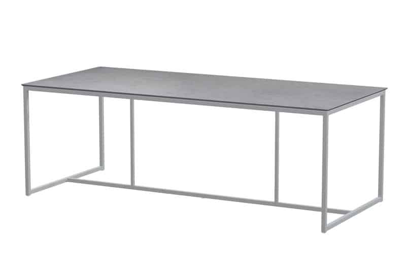 quatro tafelframe frost grey met hpl tafelblad light grey 220 x 95 cm 4so 4so