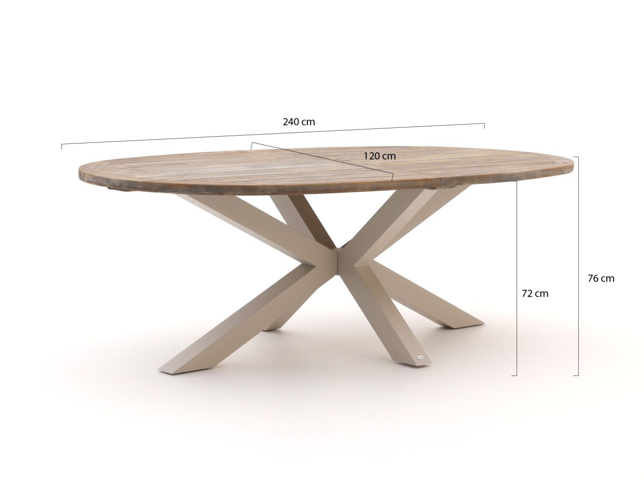 rough y ellips dining tuintafel 240x120cm laagste prijsgarantie!