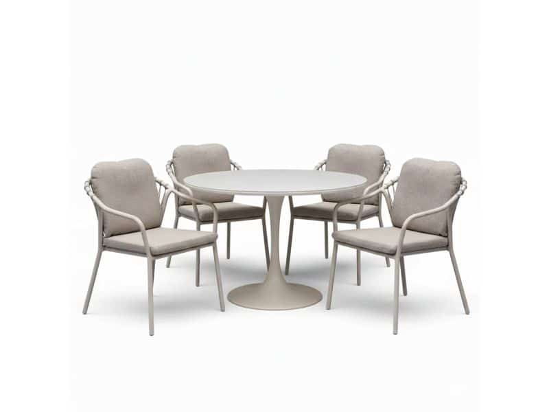 Sandora Flair dining tuinset 5-delig latte 120xH75cm