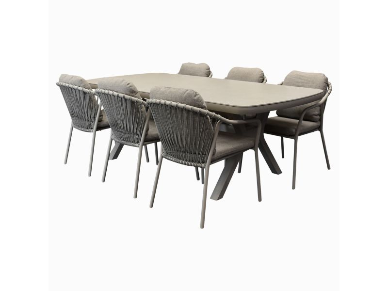 Sandora Vespera dining tuinset 220x100xH74 cm latte