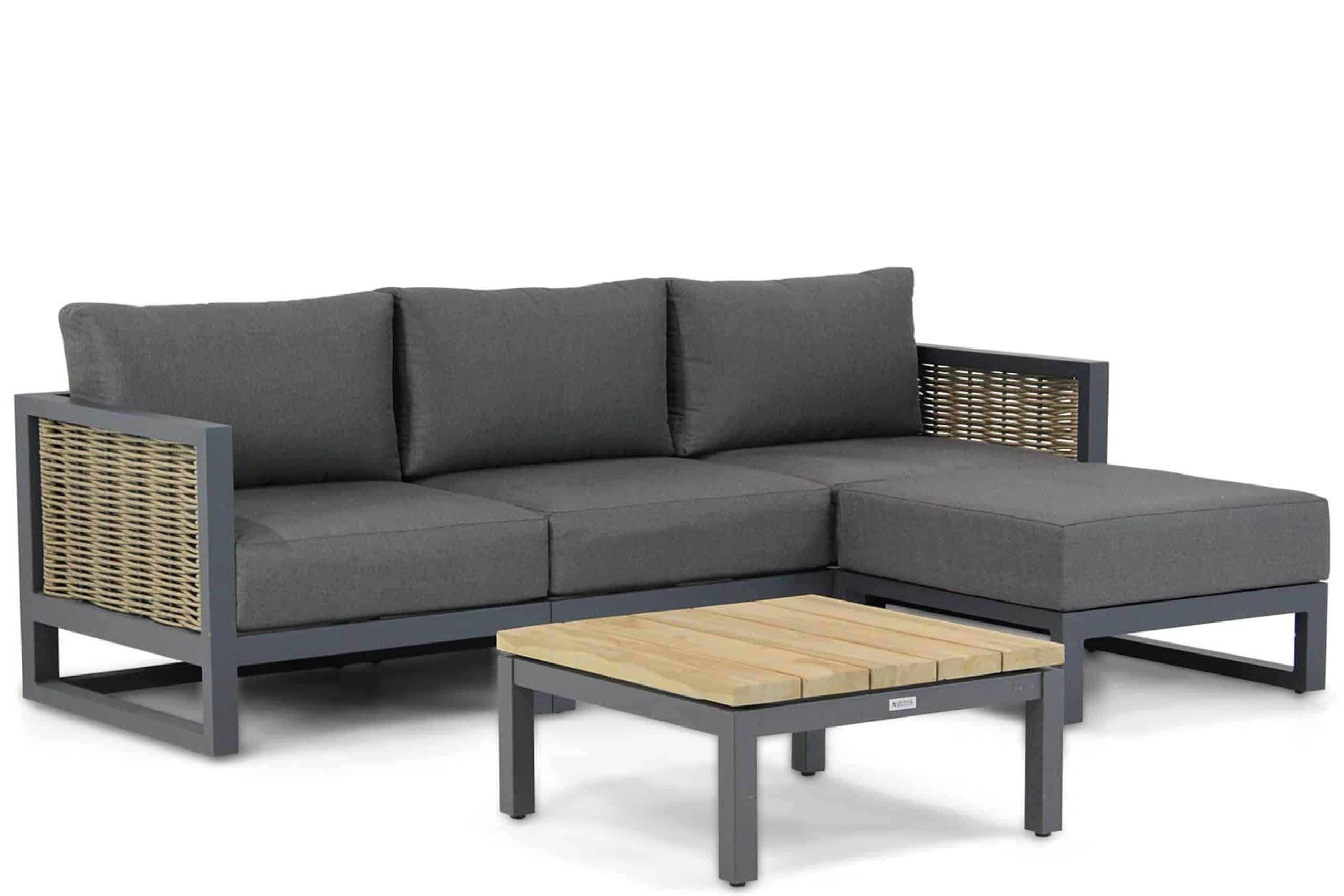 santika salviano/riviera 75 cm chaise longue loungeset 5 delig