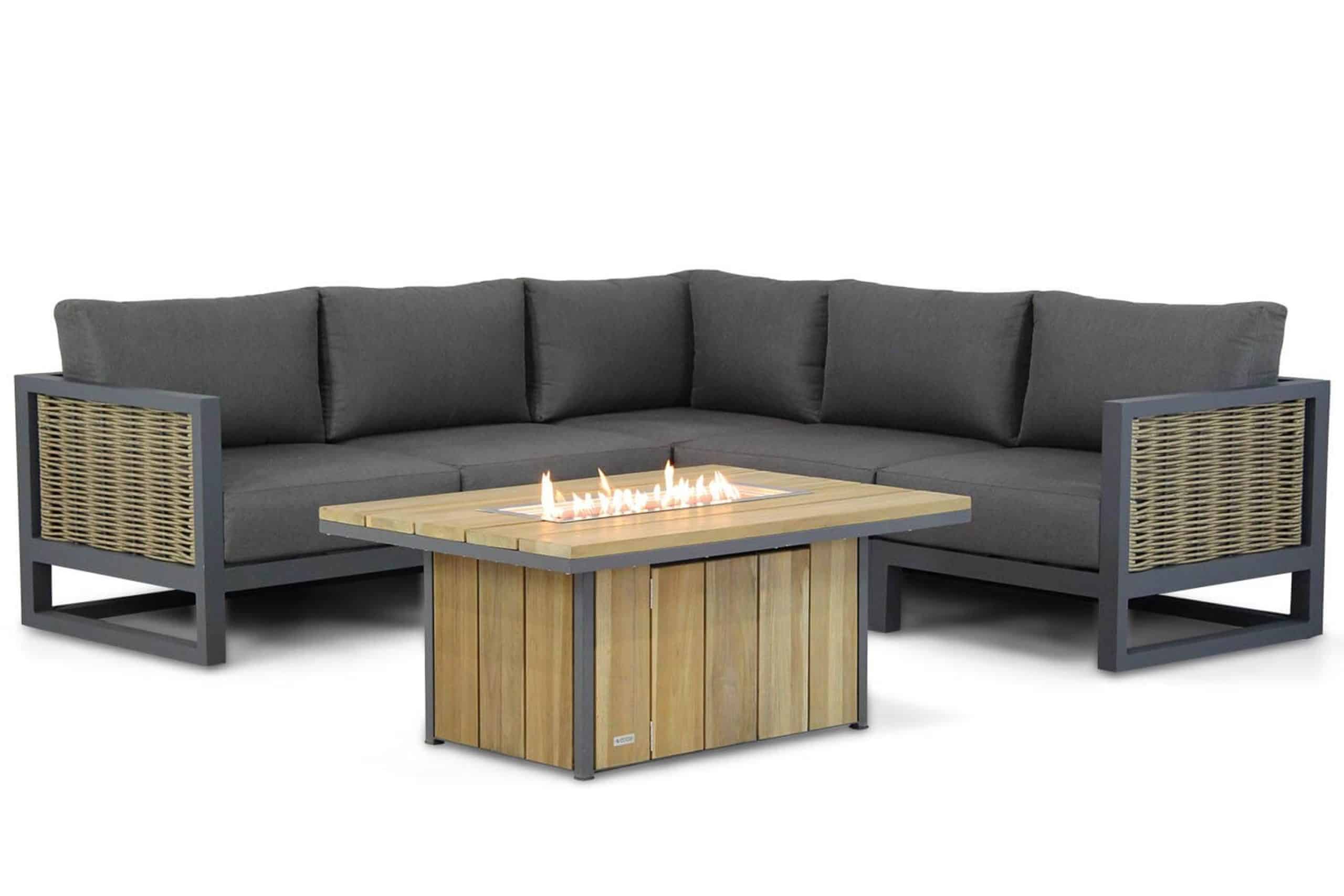 santika salviano/seaside 120 cm hoek loungeset 6 delig