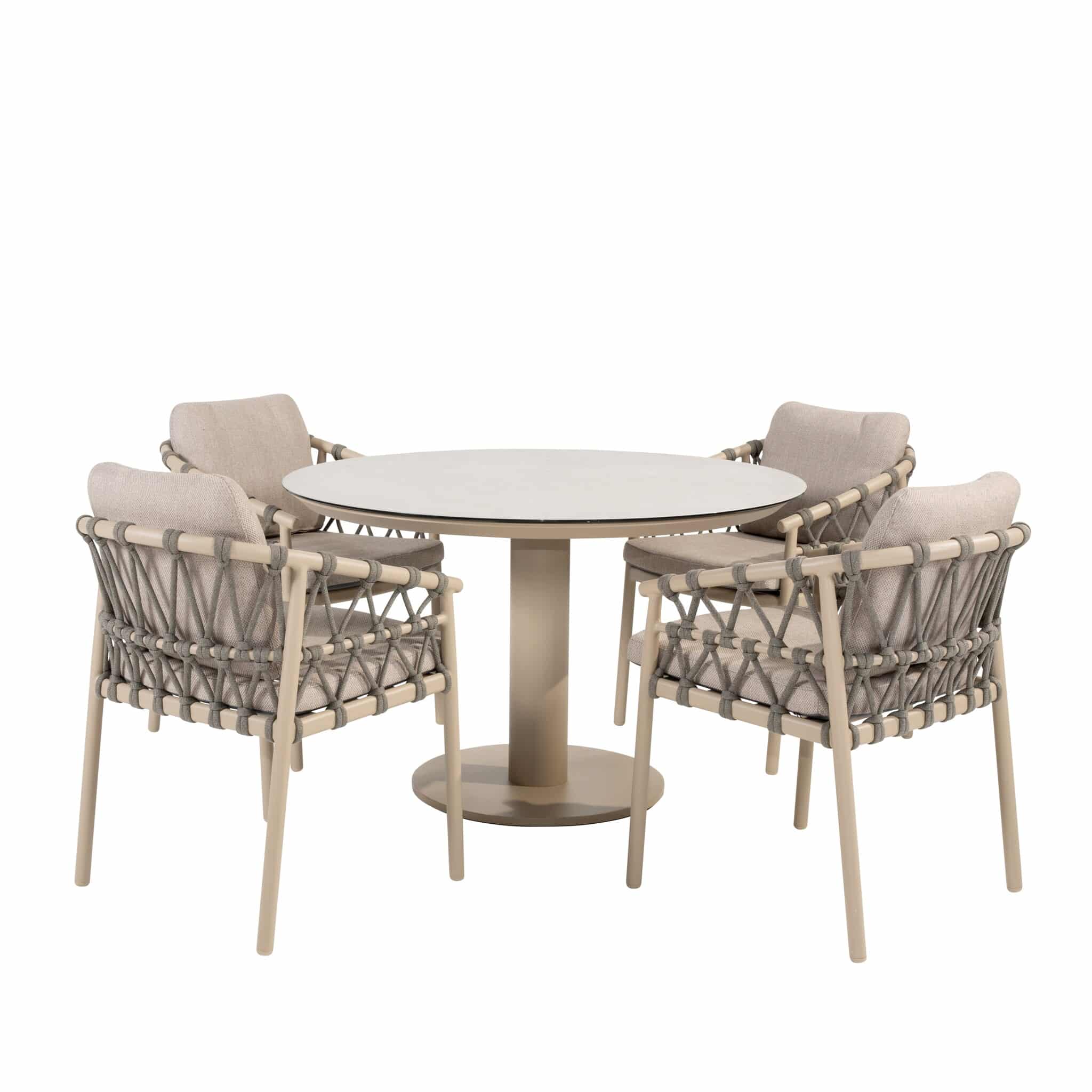 sarah piacenza dining tuinset 120xh75 cm 5 delig keramiek latte taste 4so