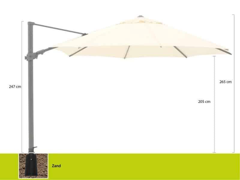 Shadowline Austin zweefparasol ø 350cm - Laagste prijsgarantie!