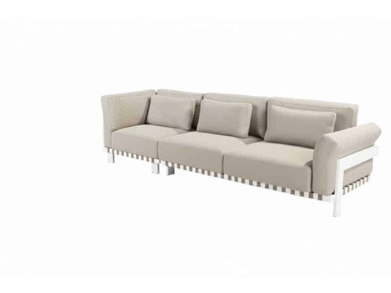 Showroommodel Paloma modulaire 3-zitsbank linkerarm wit 4 Seasons Outdoor