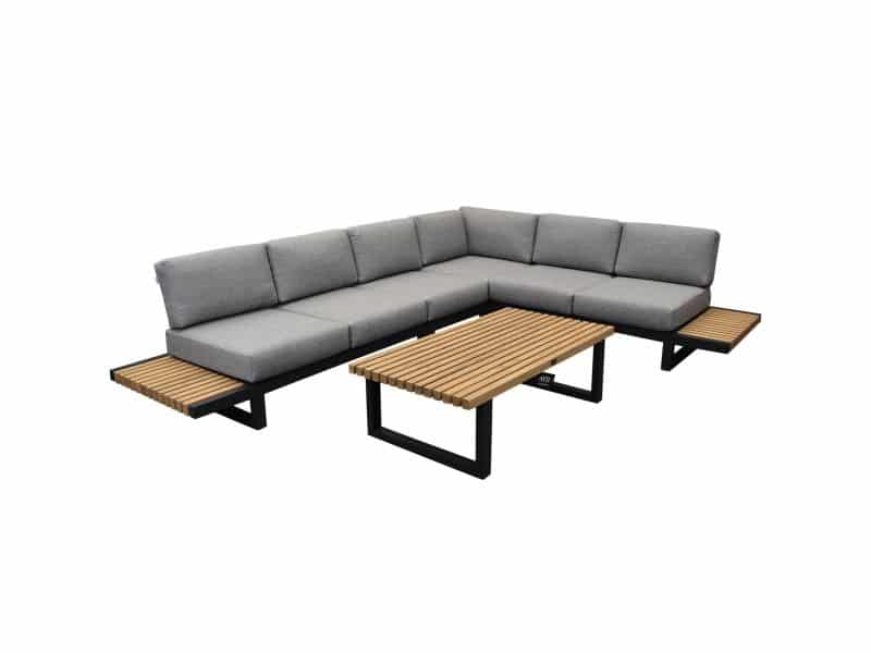 Showroommodel Ravenna platform hoek loungeset 5 delig antraciet aluminium