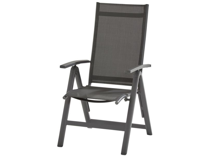 Showroommodel Verona verstelbare dining tuinstoel antraciet Taste 4SO ( set van 3)