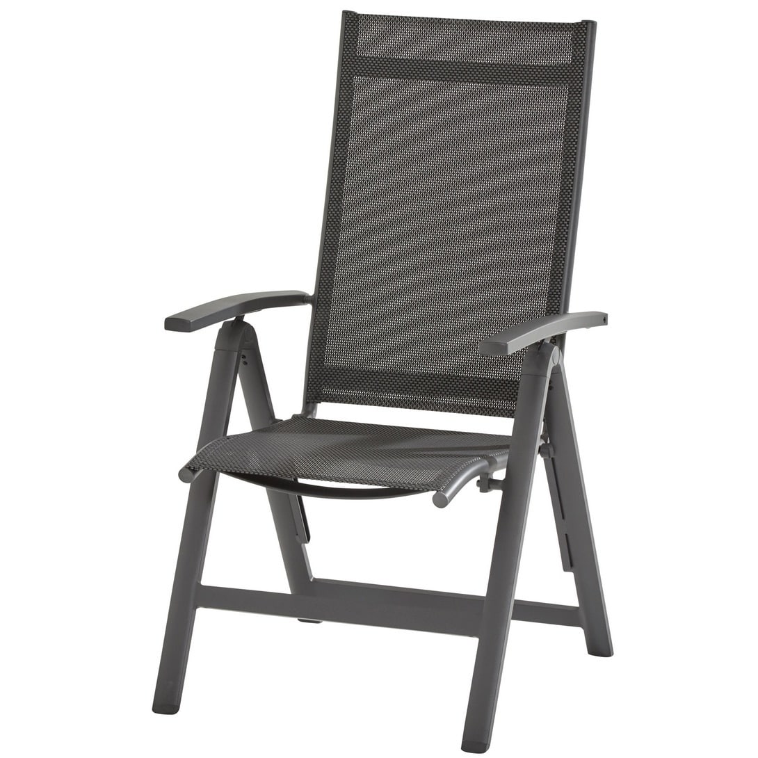 showroommodel verona verstelbare dining tuinstoel antraciet taste 4so ( set van 3)