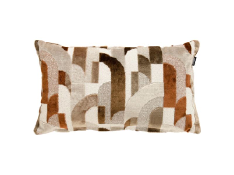 Sierkussen indoor 50x30cm Raya taupe