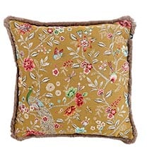 sierkussen indoor 50x50cm pavonne yellow