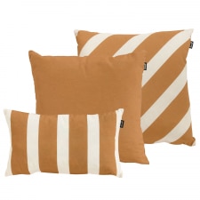 sierkussenset double stripe caramel