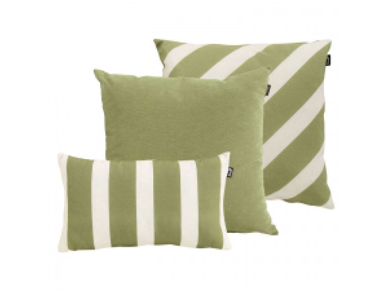 Sierkussenset Double stripe green