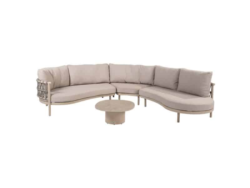 Sofie Piacenza modulaire hoek loungeset 4 delig keramiek latte Taste 4SO
