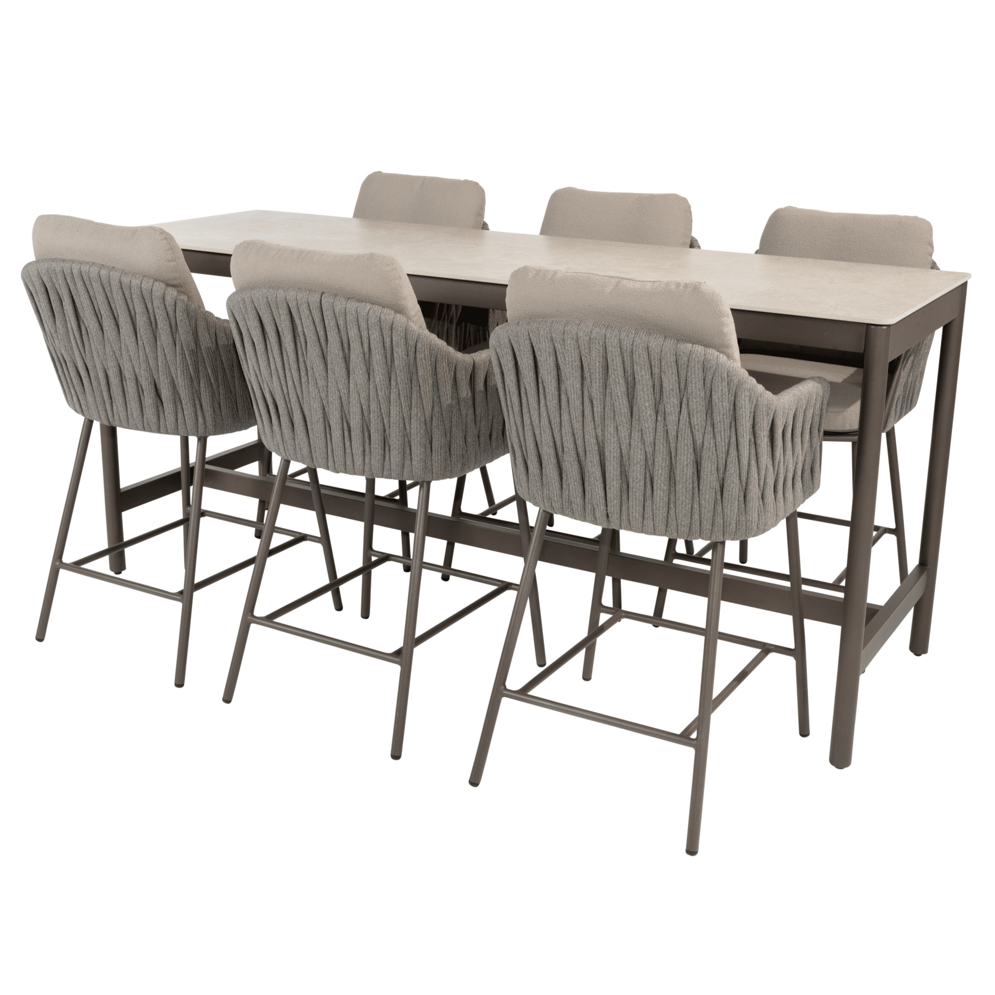 soho cannes high dining tuinset 220x75xh95 cm 7 delig keramiek terre taste 4so