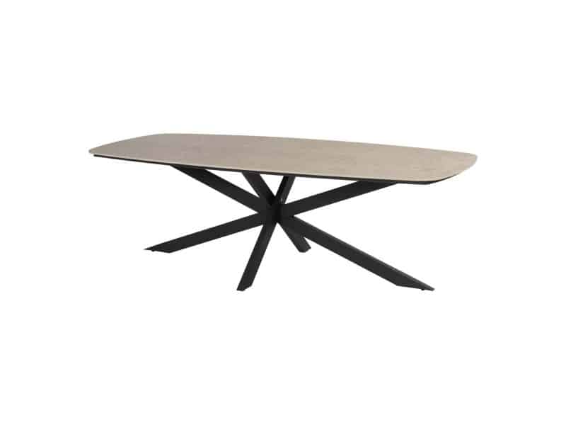 Taste by 4SO Prado tuintafel deens ovaal 240 x 105 keramisch blad antraciet onderstel