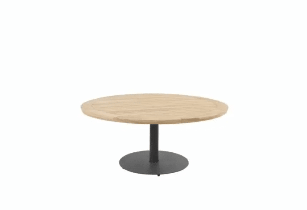 taste saba low diningtafel teak antracite dia. 160 cm 4so 4so