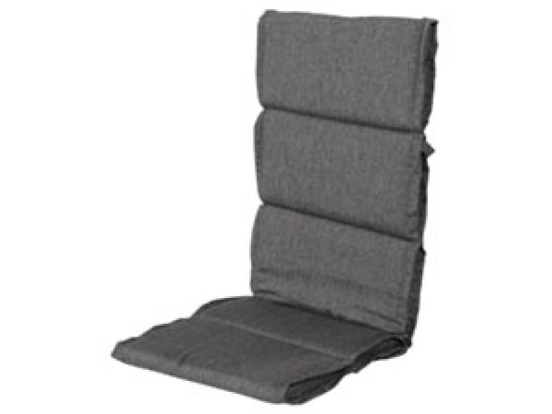 Textileenkussen hoge rug Bahama Anthracite (waterafstotend)