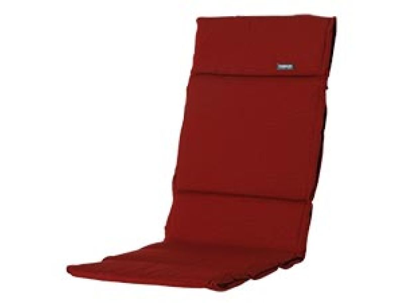 Textileenkussen hoge rug Rib red