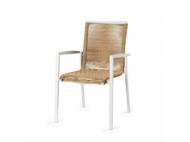 Tierra Outdoor Dining Tuinstoel Foxx Rope Creme White