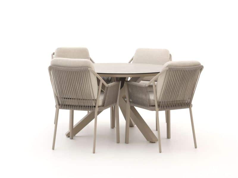 Tierra Outdoor Liv/Orbital ø 120cm dining tuinset 5-delig - Laagste prijsgarantie!