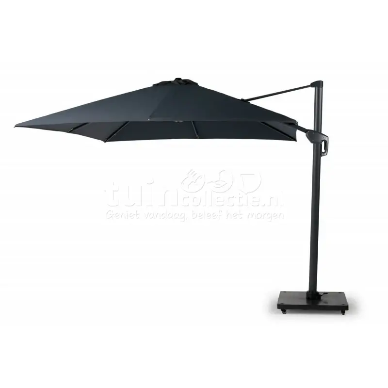 tierra outdoor zweefparasol durasol 300x300cm charcoal