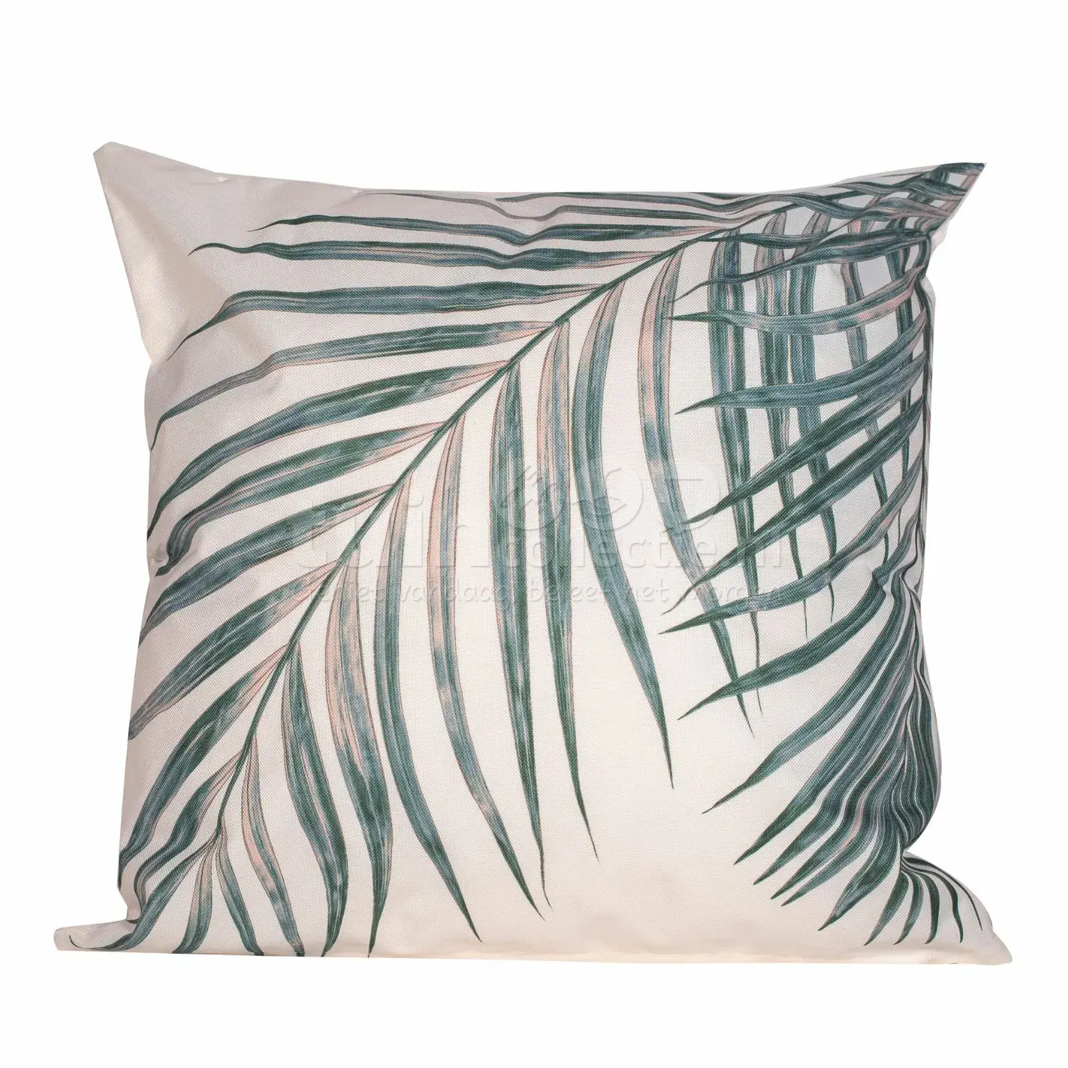 tuinkussen 45x45cm palmblad groen