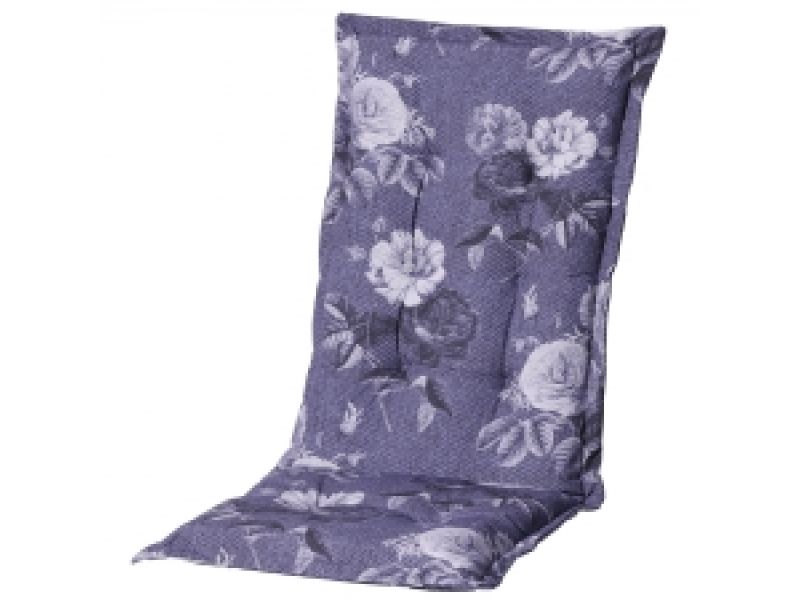 Tuinkussen hoge rug Denim flower blue
