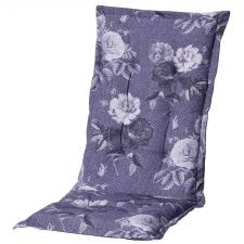 tuinkussen hoge rug denim flower blue