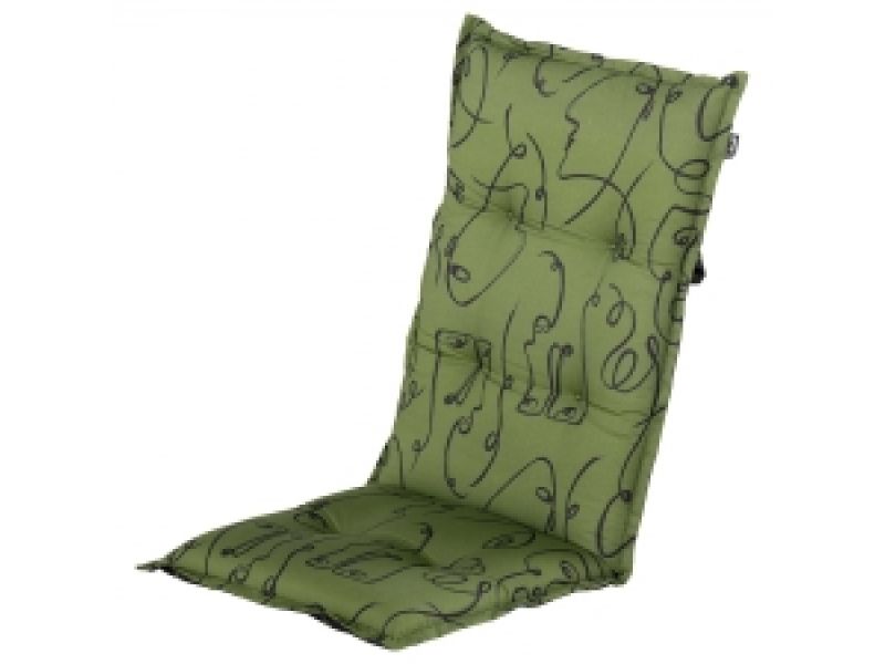 Tuinkussen hoge rug Faces green