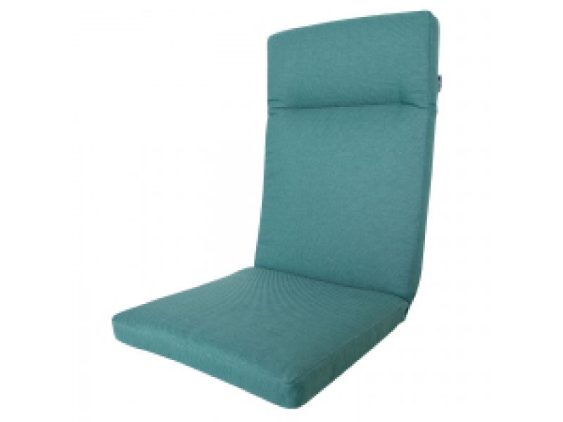 Tuinkussen hoge rug Florida Ribera twist turquoise (waterafstotend)