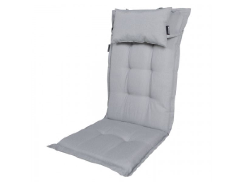 Tuinkussen hoge rug inclusief hoofdkussen Panama light grey