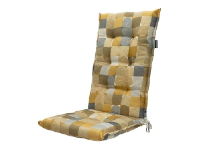 Tuinkussen hoge rug Jacky mosterd (waterafstotend)