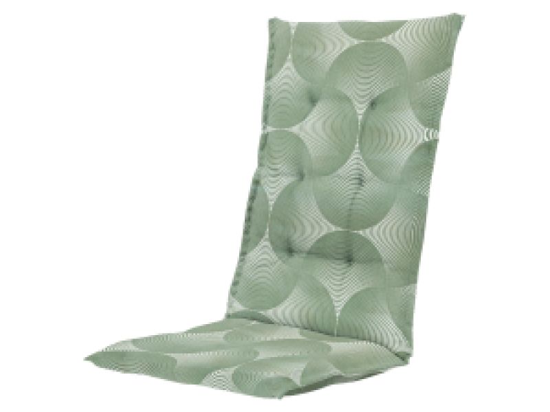 Tuinkussen hoge rug Napels rondo kaki (waterafstotend)