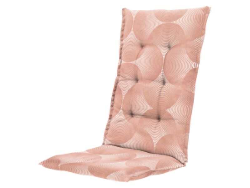 Tuinkussen hoge rug Napels rondo salmone (waterafstotend)