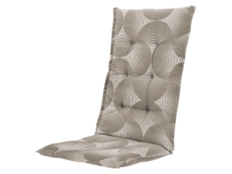 Tuinkussen hoge rug Napels rondo taupe (waterafstotend)