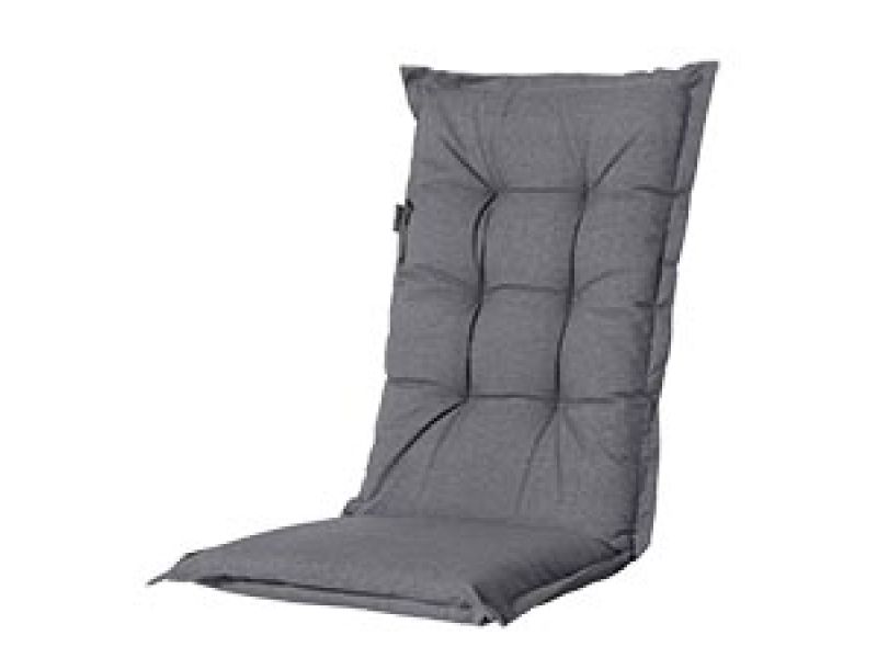 Tuinkussen hoge rug Oxford grey (waterafstotend)