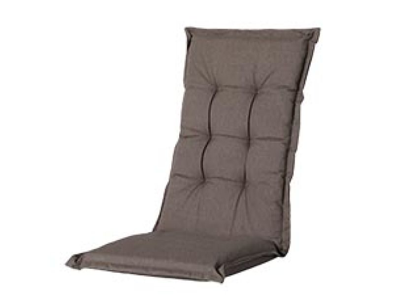 Tuinkussen hoge rug Oxford taupe (waterafstotend)