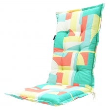 tuinkussen hoge rug patch pastel