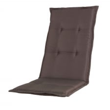 tuinkussen hoge rug pedro dark taupe (waterafstotend)