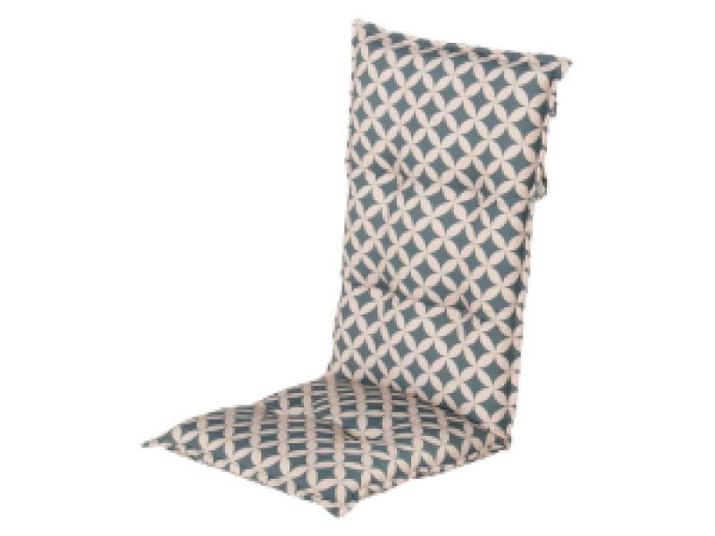 Tuinkussen hoge rug Rio blue