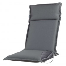 tuinkussen hoge rug turin ribera grey (waterafstotend en afritsbaar)