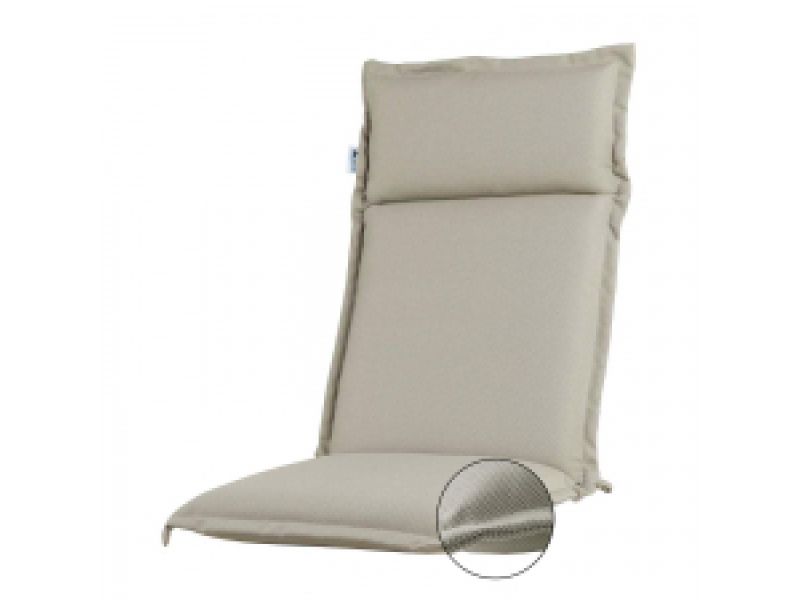 Tuinkussen hoge rug turin Ribera naturel (waterafstotend en afritsbaar)