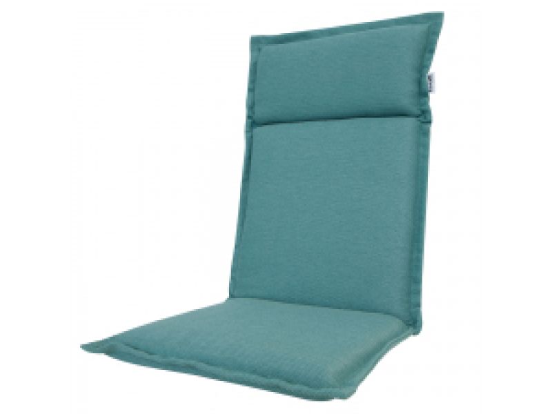 Tuinkussen hoge rug turin Ribera twist turquoise (waterafstotend en afritsbaar)