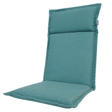tuinkussen hoge rug turin ribera twist turquoise (waterafstotend en afritsbaar)