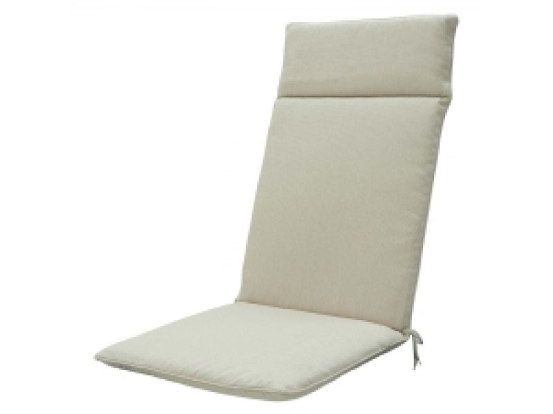 Tuinkussen hoge rug universal Canvas eco beige (waterafstotend)