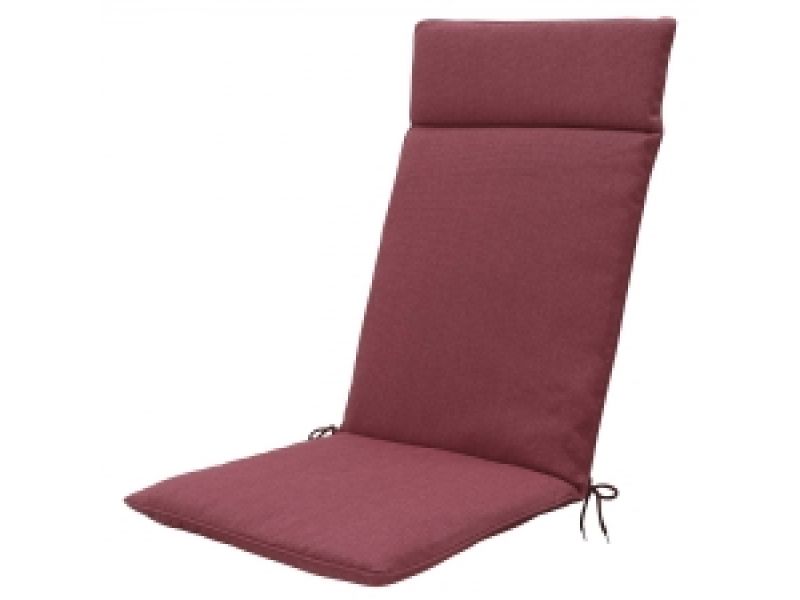 Tuinkussen hoge rug universal Canvas eco bordeaux (waterafstotend)